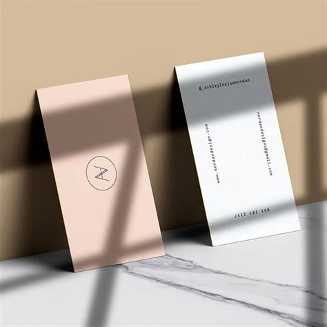 Less is more with minimalist business card designs .